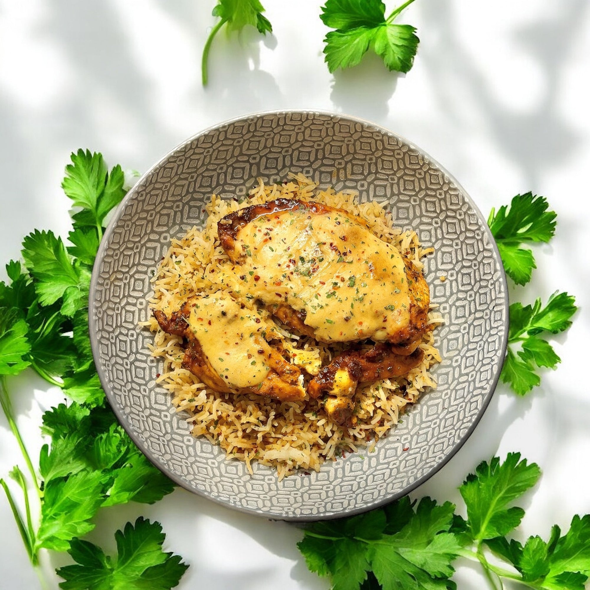 CREAMY CAJUN WITH WITH RICE AND PEAS