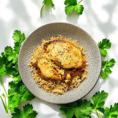 CREAMY CAJUN WITH WITH RICE AND PEAS